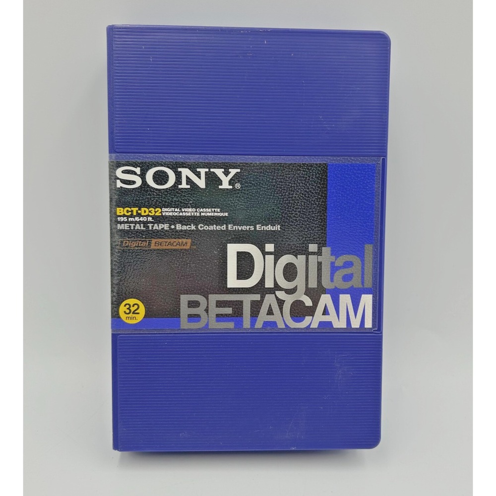 Sony BCT-D32 32 Minute Digital Betacam Video Tape Cassette Meta Made in Japan